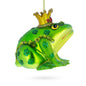 Regal Frog in Crown Glass Christmas Ornament - - Christmas Ornaments > Animals > Wild Animals