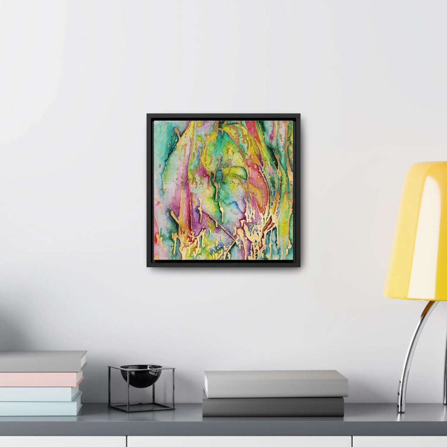 Acid Face Gallery Canvas Wraps, Square Frame