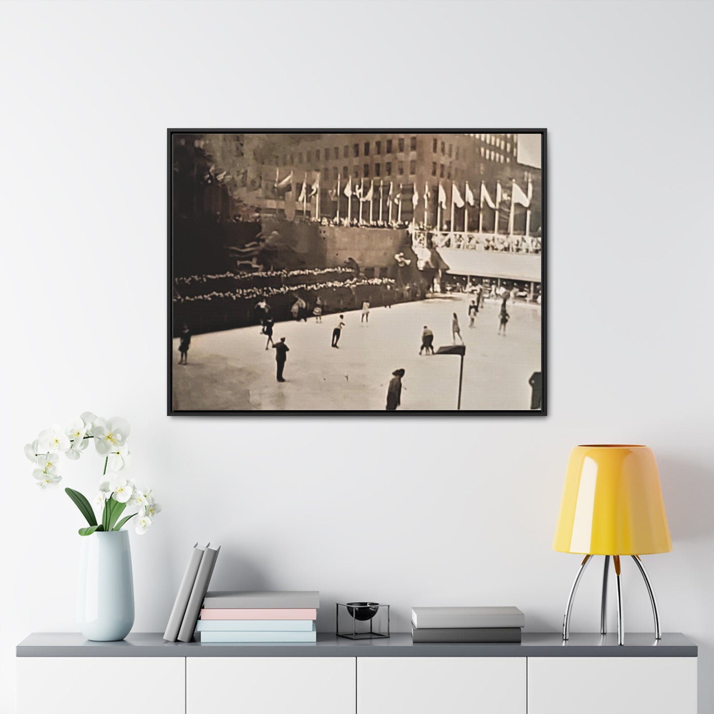 Rockefeller Plaza Easter 1945 Gallery Canvas Wraps, Horizontal Frame