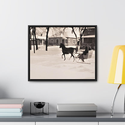Carriage Ride Gallery Canvas Wraps Horizontal Frame 20″ x 16″ Black Premium Gallery Wraps (1.25″)