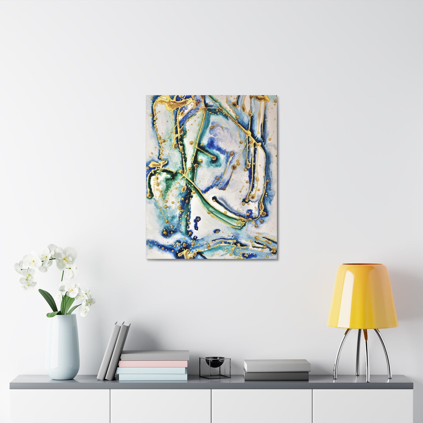 Blue Willow Stretched Canvas