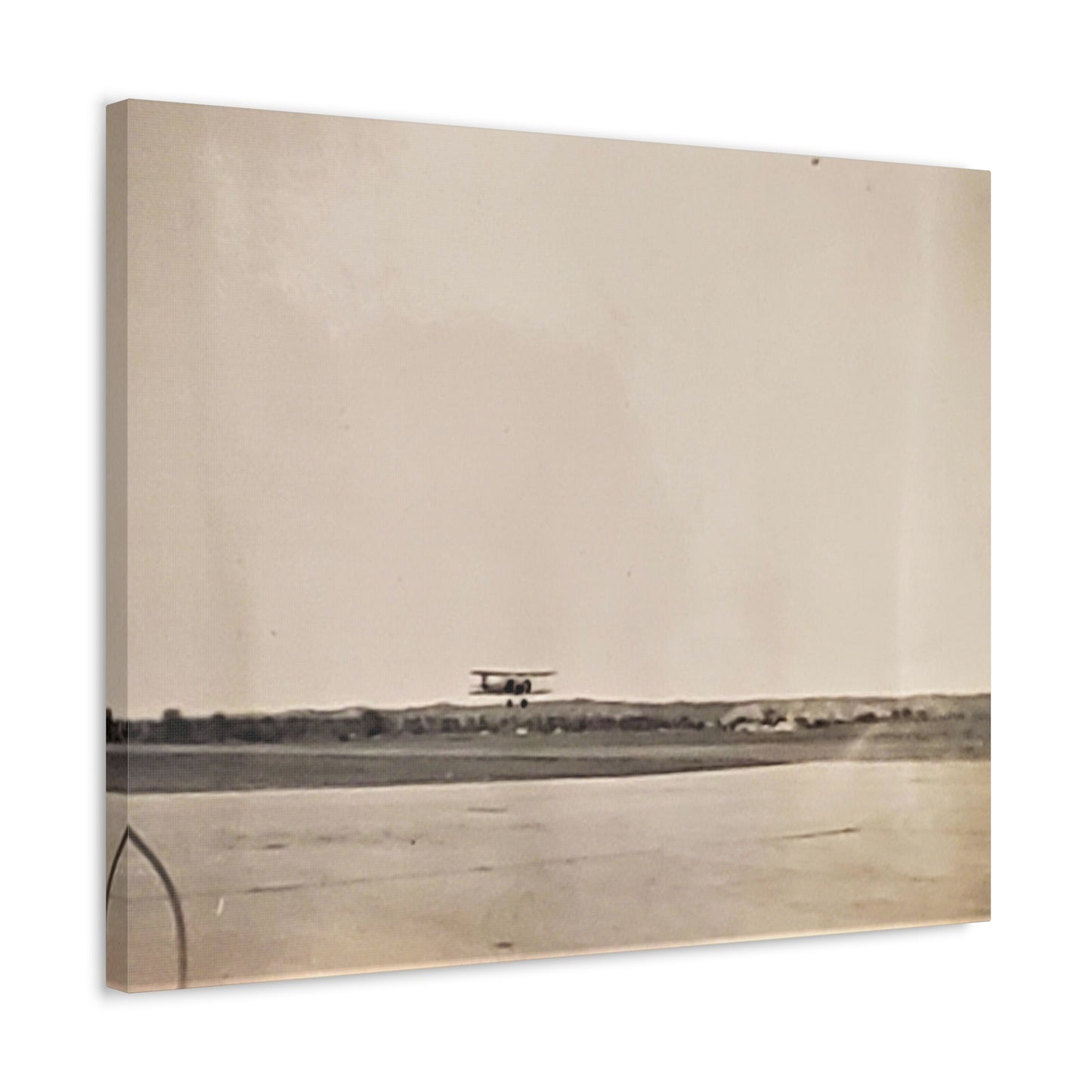 Plane Landing Omaha Airport 1939 Stretched Canvas