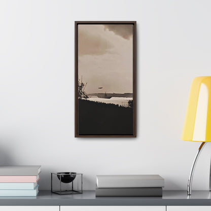 Navy Day New York October 27th 1945 Plane Gallery Canvas Wraps Vertical Frame 10″ x 20″ 1.25" Walnut