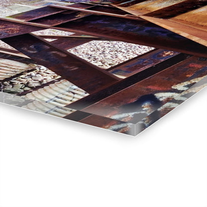 Urban Rust Photography Acrylic Print — Graffiti Underpass Wall Art French Cleat Hanging - - Home Decor