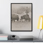 Buffalo at Redwood Falls Gallery Canvas Wraps Vertical Frame 18″ x 24″ Premium Gallery Wraps (1.25″) Black