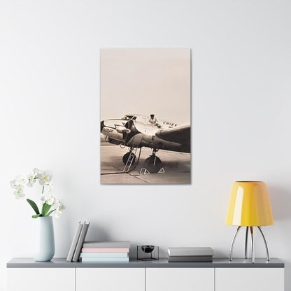 Refueling Mid-Contintent Chief Line Omaha Airport 1939 Canvas Gallery Wraps 24″ x 36″ 1.25"
