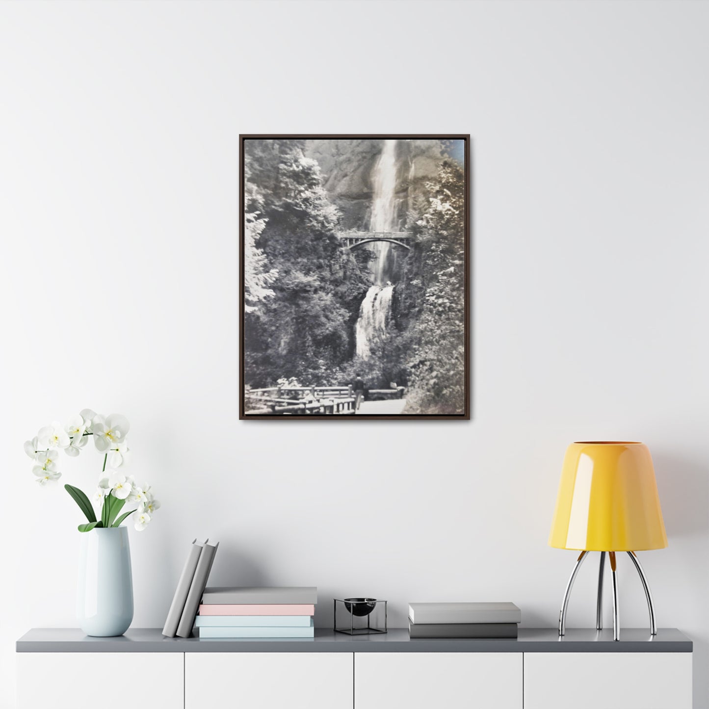 Multnomah Falls Oregon Gallery Canvas Wraps, Vertical Frame