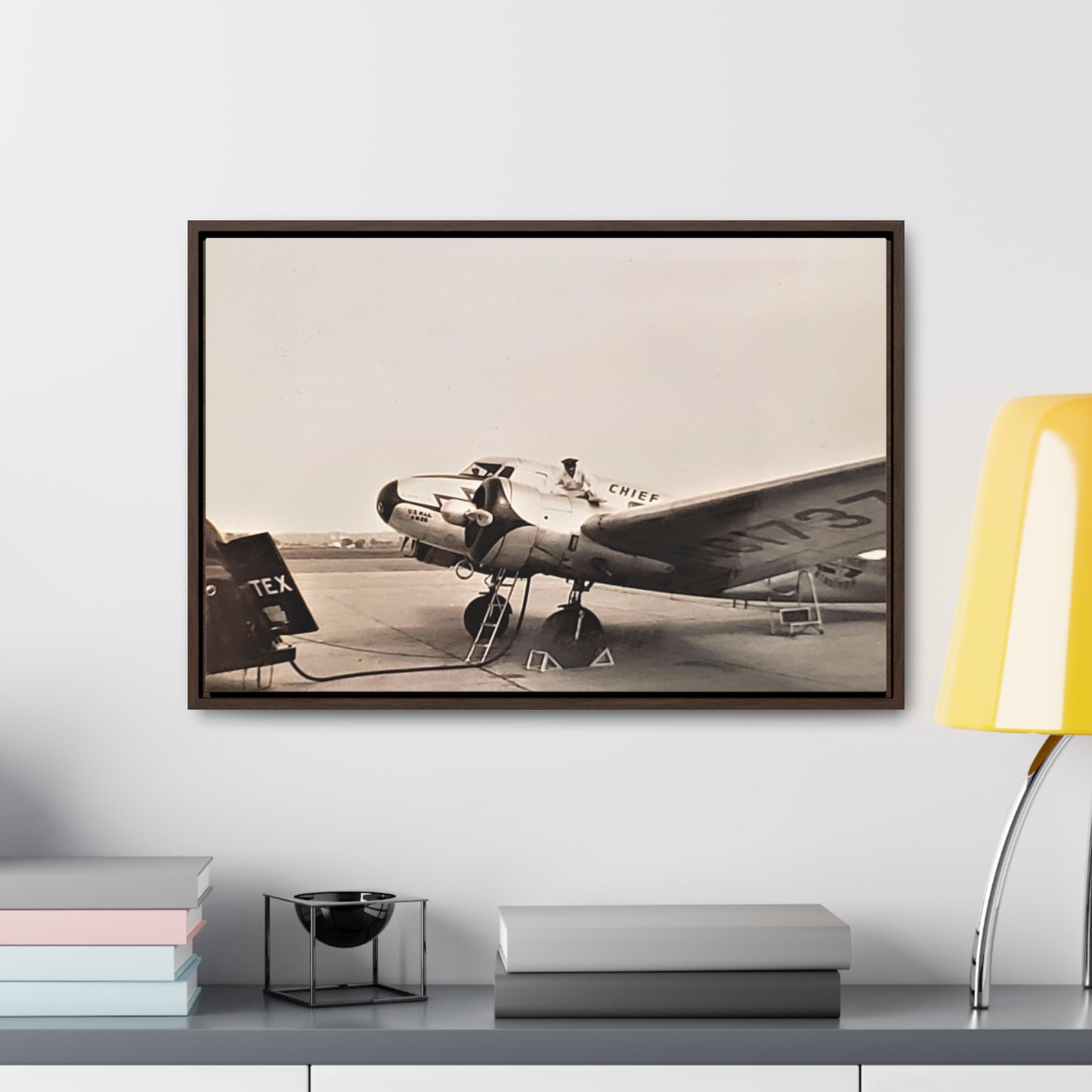 Refueling Mid-Contintent Chief Line 1939 Gallery Canvas Wraps, Horizontal Frame