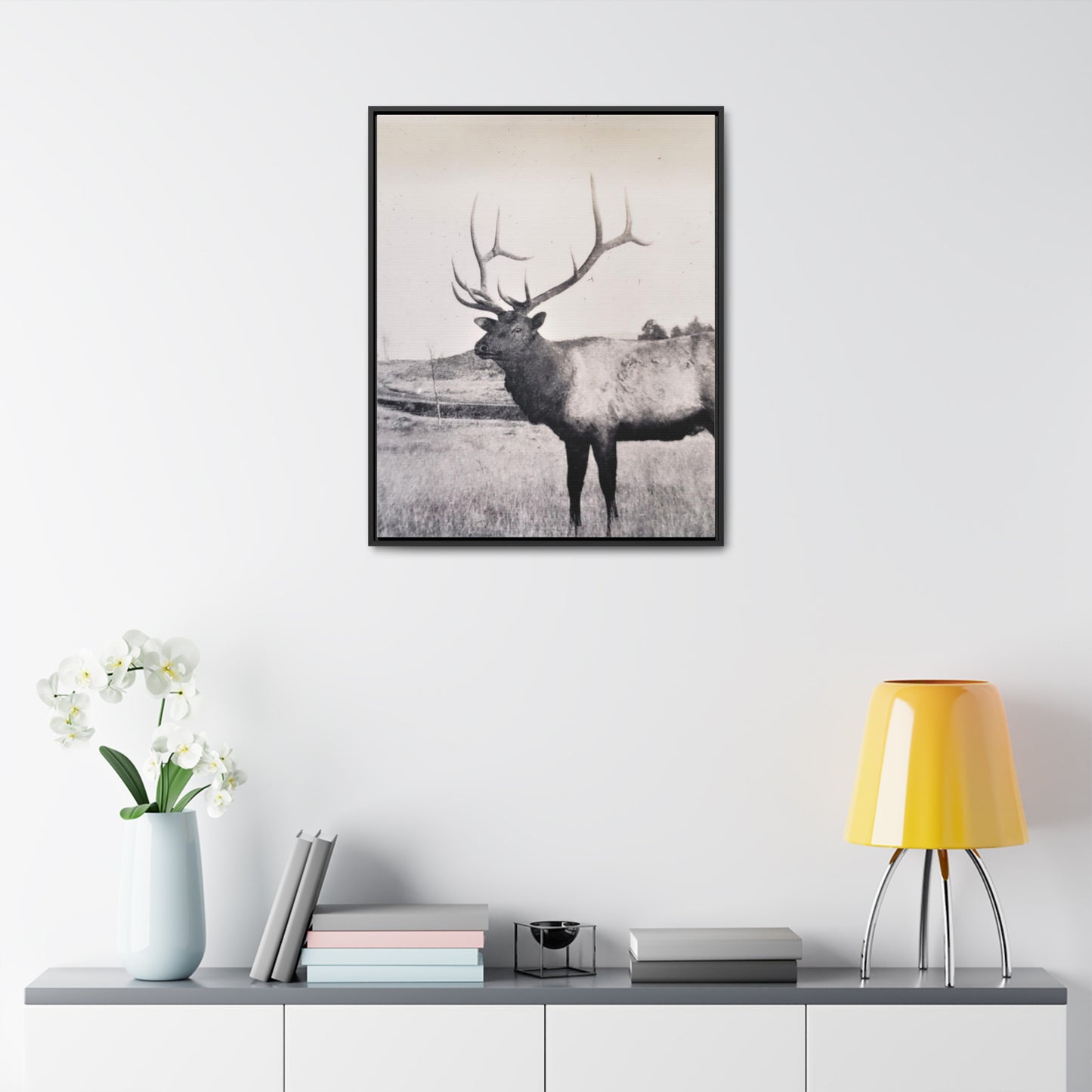 Yellowstone Bull Elk Gallery Canvas Wraps, Vertical Frame