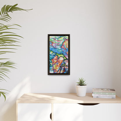 Multi-Color Abstract Framed Canvas Art Print - Kia Day Design