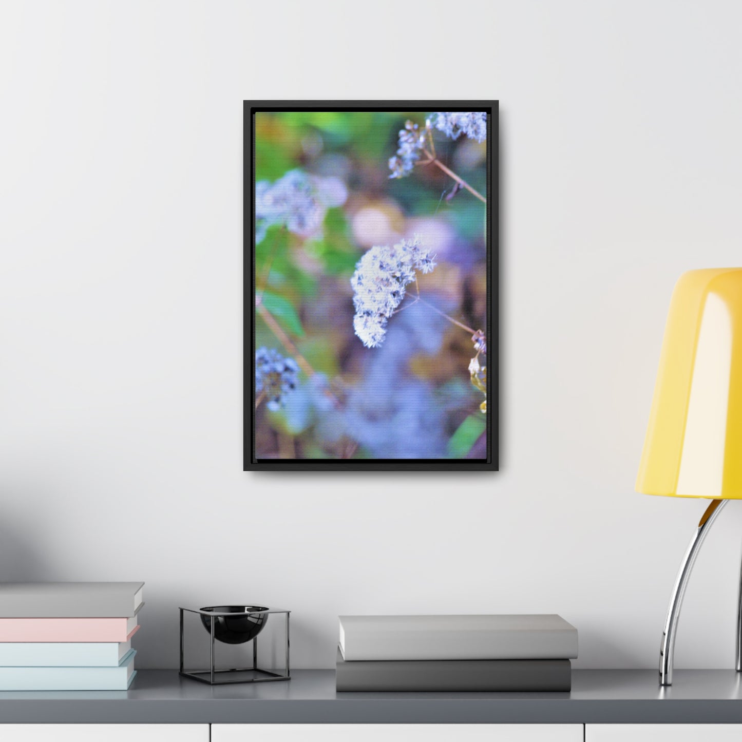 Macro Blue Gallery Canvas Wraps, Vertical Frame