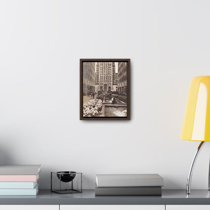 Rockefeller Plaza Gallery Canvas Wraps Vertical Frame 8″ x 10″ Premium Gallery Wraps (1.25″) Walnut