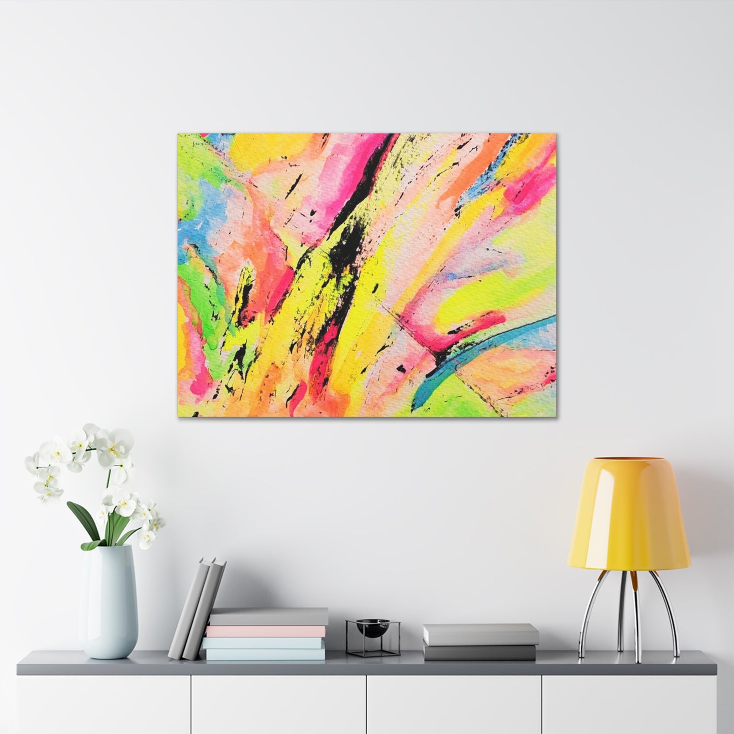 Neon Fire Canvas Gallery Wraps