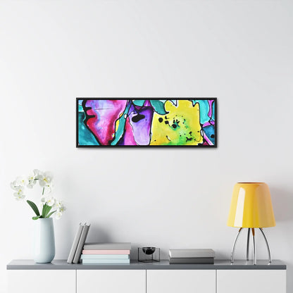 Cat Dog Gallery Canvas Wraps, Horizontal Frame 36″ x 12″ Black 1.25"