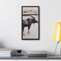 Yellowstone Bull Moose Gallery Canvas Wraps Vertical Frame 10″ x 20″ Premium Gallery Wraps (1.25″) Black