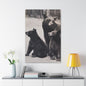 Yellowstone Black Bears Canvas Gallery Wraps 32″ x 48″ 1.25"
