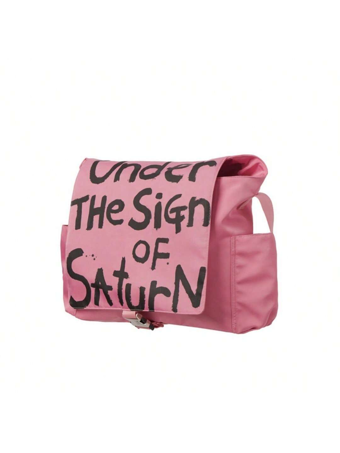 Canvas Messenger Bag Crossbody Bag Letter Printed Waterproof Shoulder Nylon College Student Women's Shoulder Bag Goth Punk Shoulder Satchels Harajuku Grunge Handbag - -