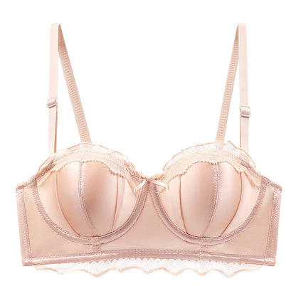 Lace Bustier Bra for Wedding Supports and Shapes - Charming shrimp red one-piece 34 75AB - bra