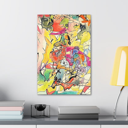 Colorful Abstract Canvas Gallery Wraps 16″ x 24″ 1.25"