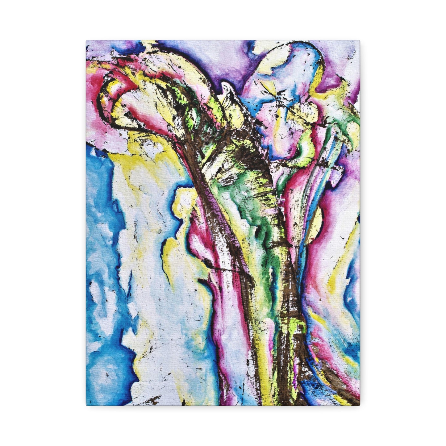 Calla Lilies Stretched Canvas