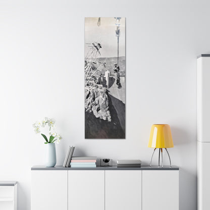 Suspended Boulder Dam Worker Canvas Gallery Wraps 20″ x 60″ 1.25"