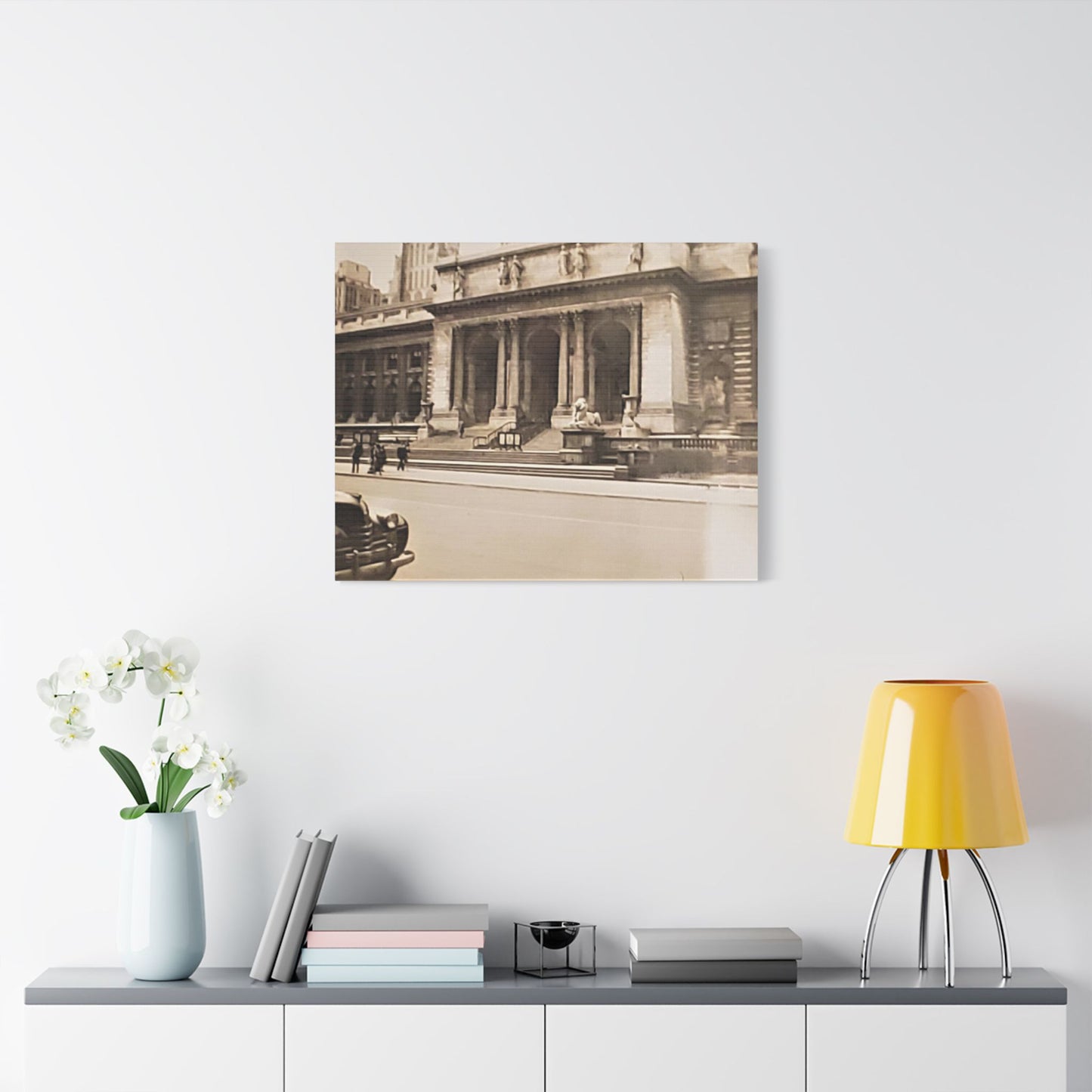 New York Public Library Satin Canvas, Stretched