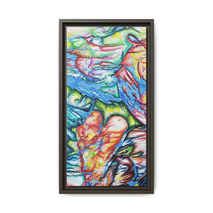 Multi-Color Abstract Framed Canvas Art Print - Kia Day Design