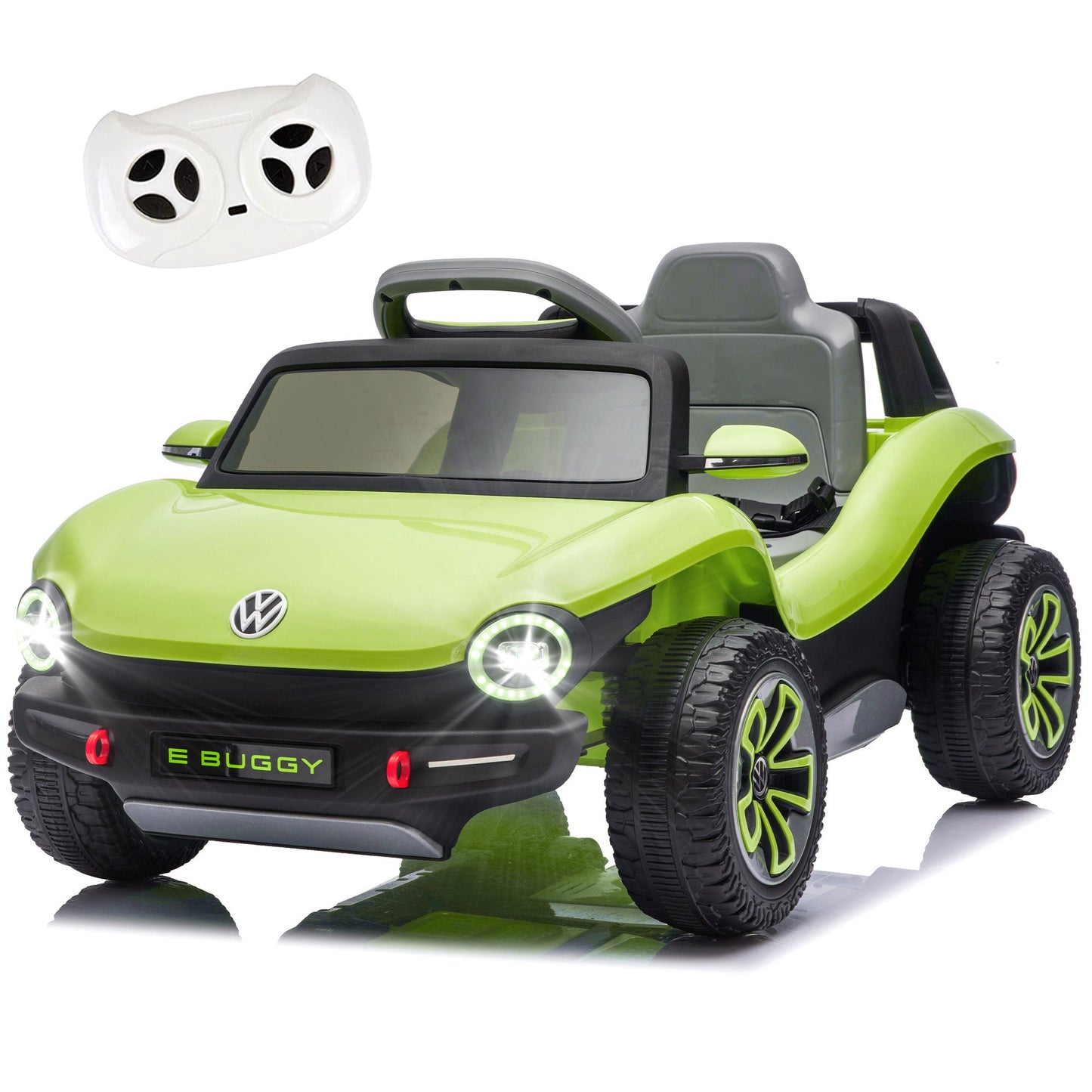 12V Licensed Volkswagen Beetle Kids Ride On Electric Car - Green - Kids Bikes & Riding Toys