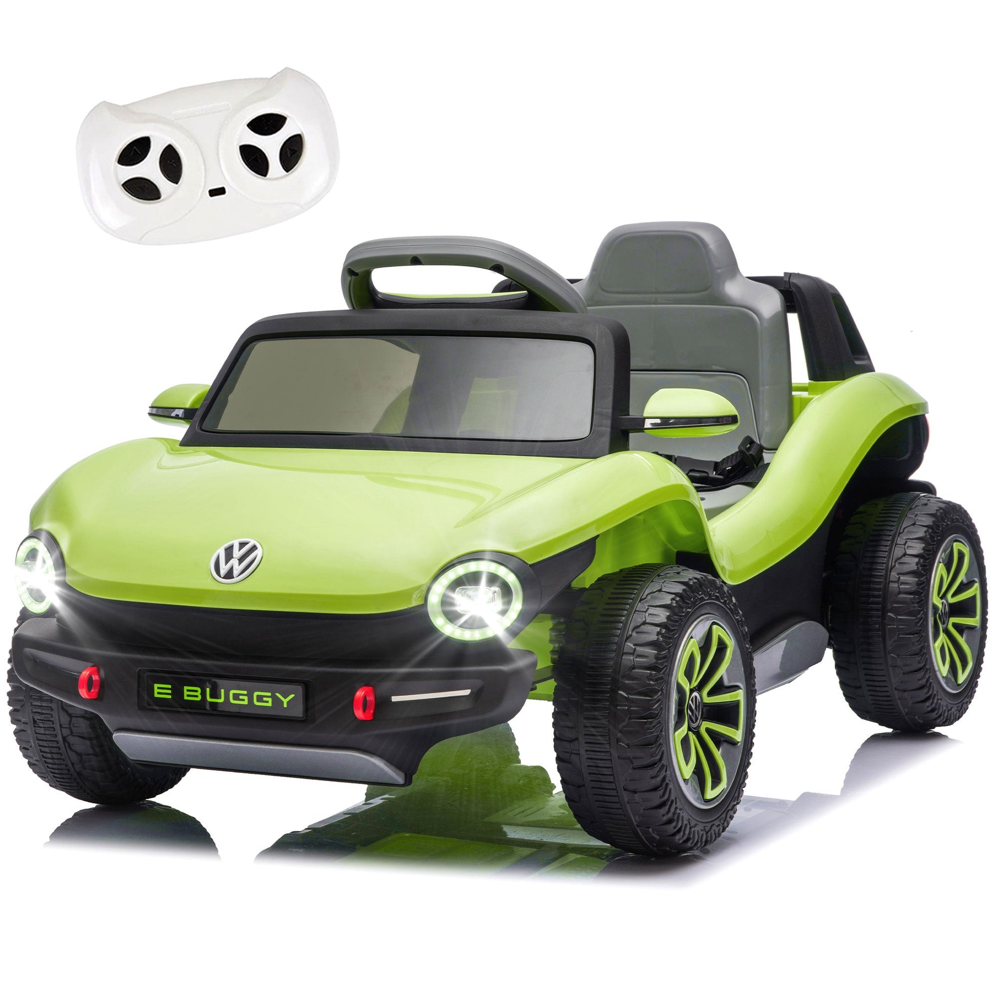 12V Licensed Volkswagen Beetle Kids Ride On Electric Car - Green - Kids Bikes & Riding Toys