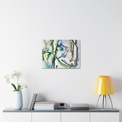 Blue Willow Stretched Canvas