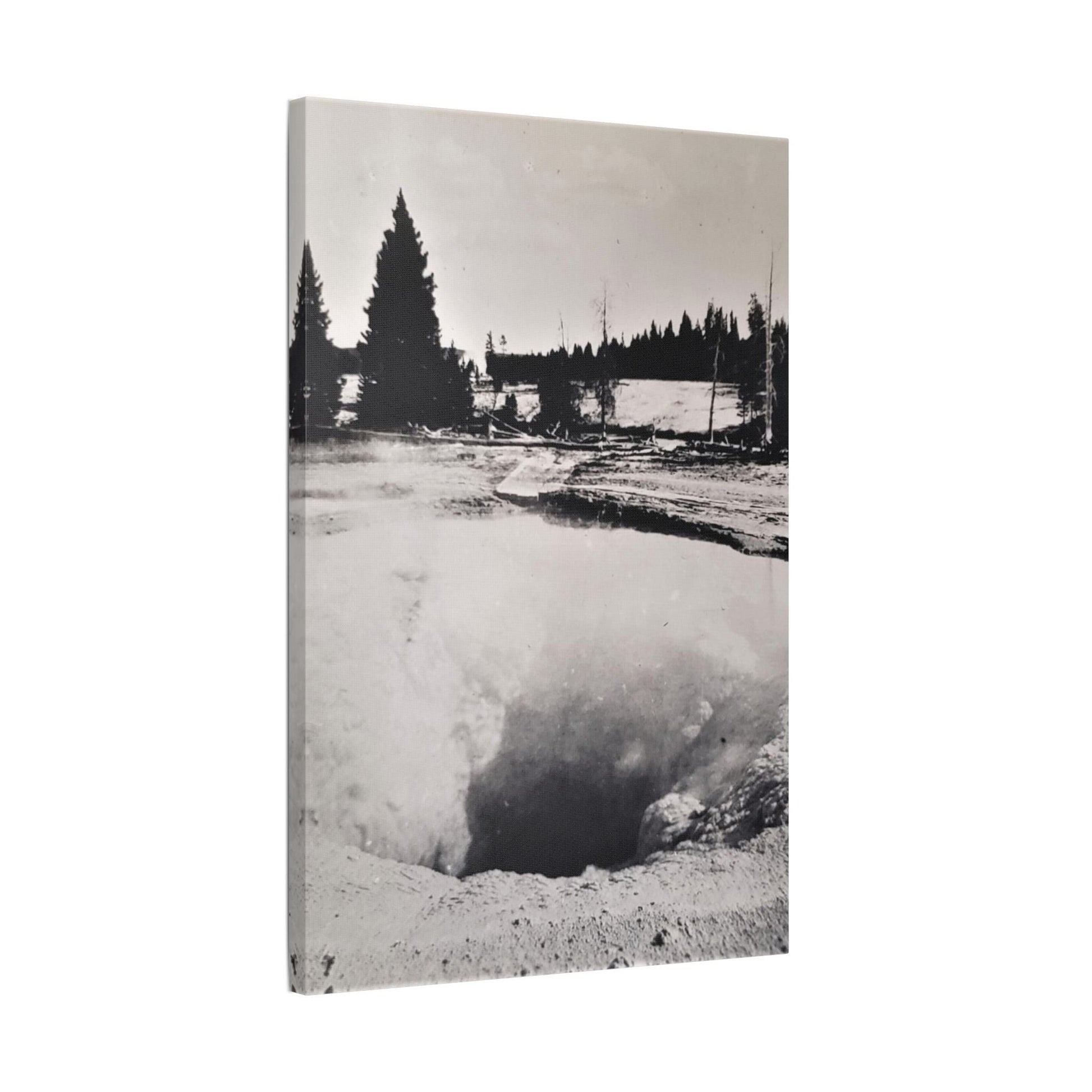 Morning Glory Pool Yellowstone Satin Canvas Stretched