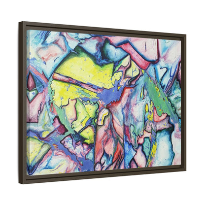 Alien Abstract Colorful Framed Canvas Art - Kia Day Design