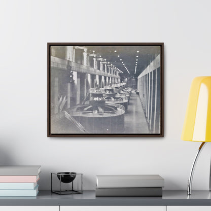 Boulder Dam Powerhouse Gallery Canvas Wraps Horizontal Frame 20″ x 16″ Walnut 1.25"