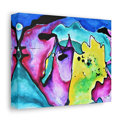 Cat Dog Stretched Canvas