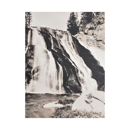 Gibbon Falls Yellowstone Satin Canvas Stretched
