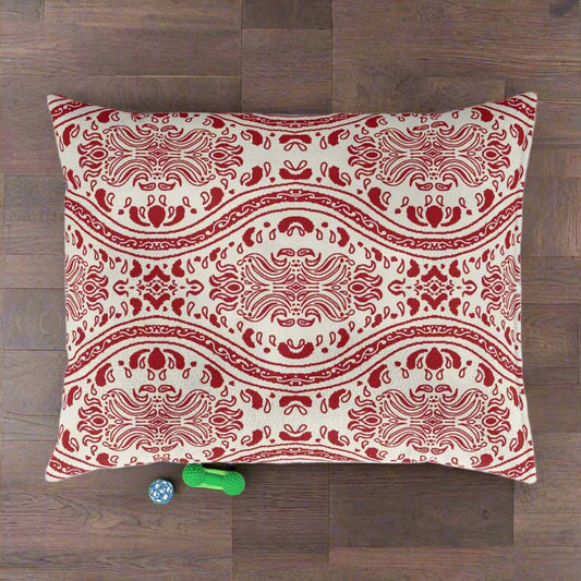 Red and Cream Pet Bed