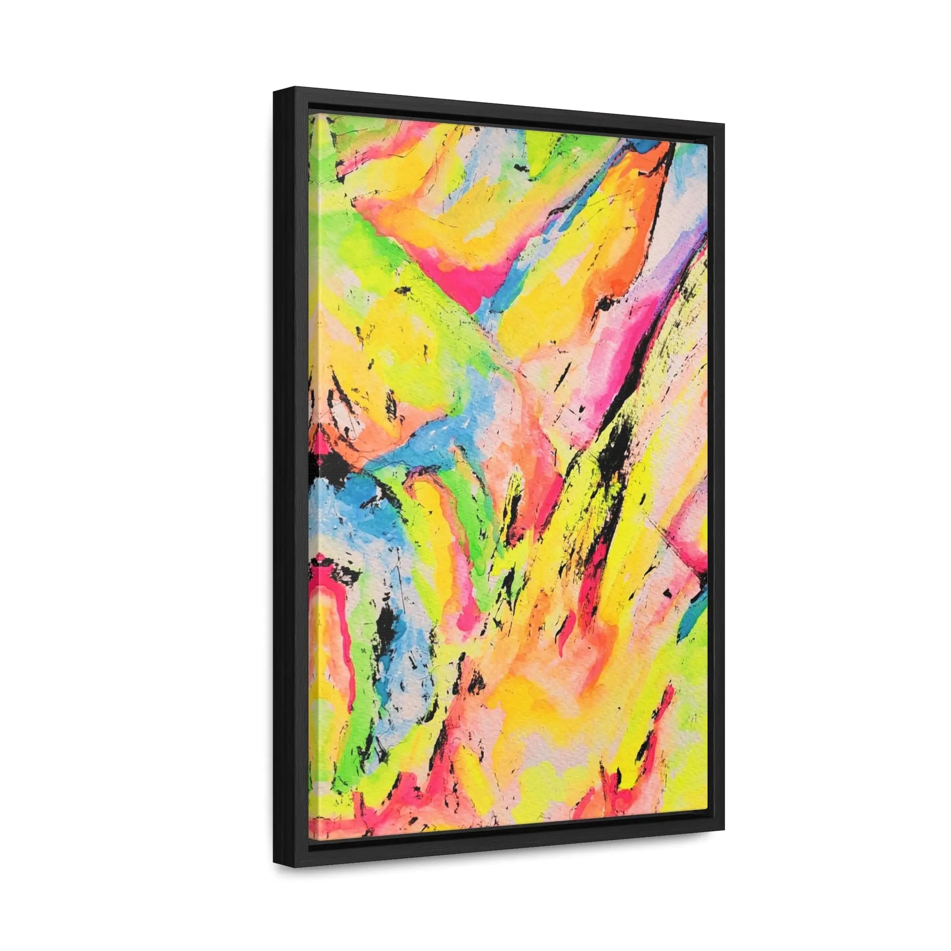 Neon Fire Gallery Canvas Wraps, Vertical Frame