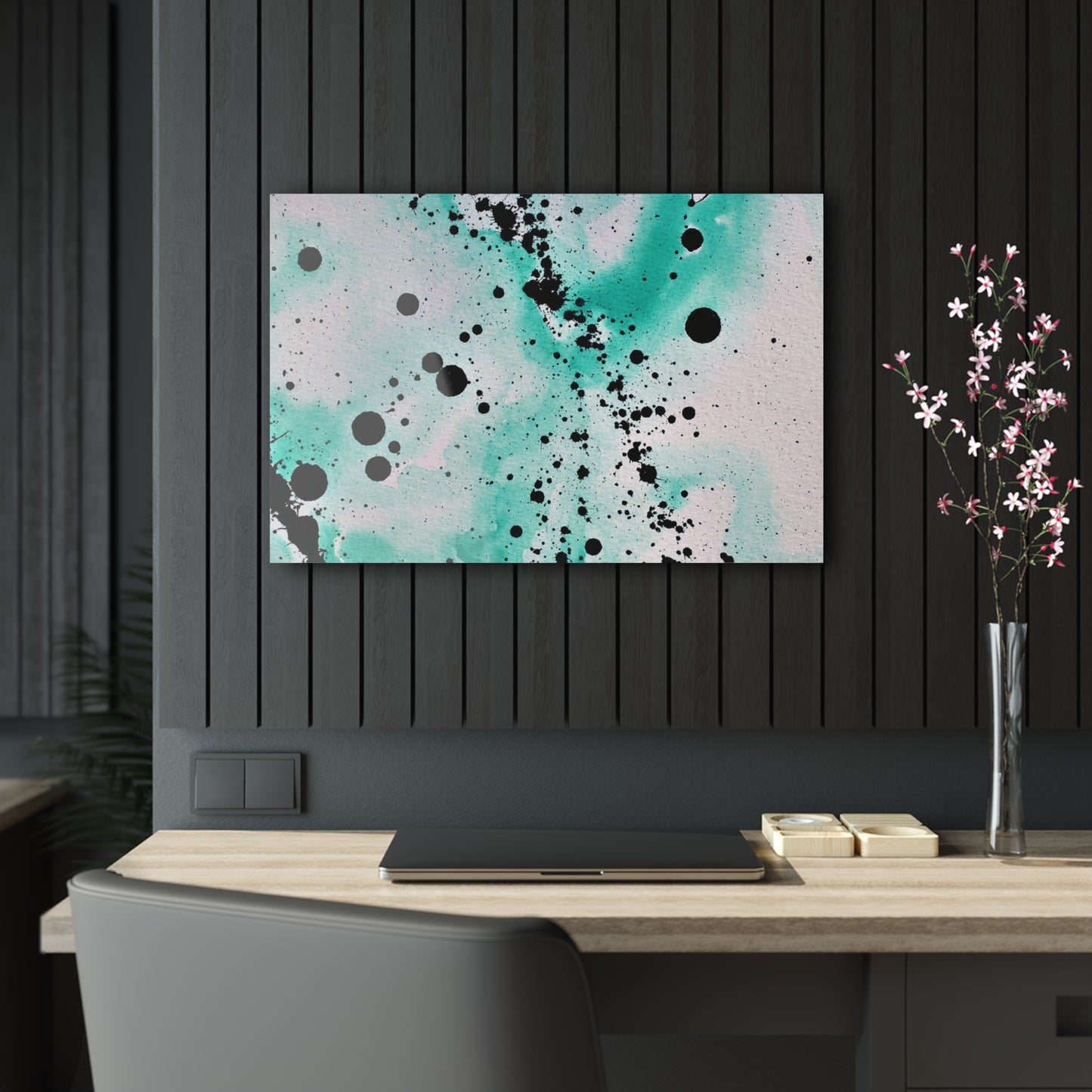 Teal Burst Acrylic Prints