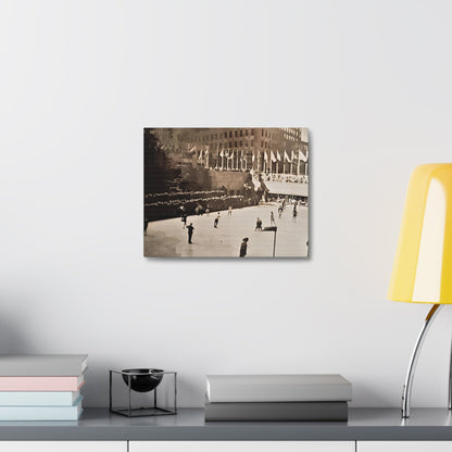Rockefeller Plaza Easter 1945 Stretched Canvas 1.5" 14″ x 11″