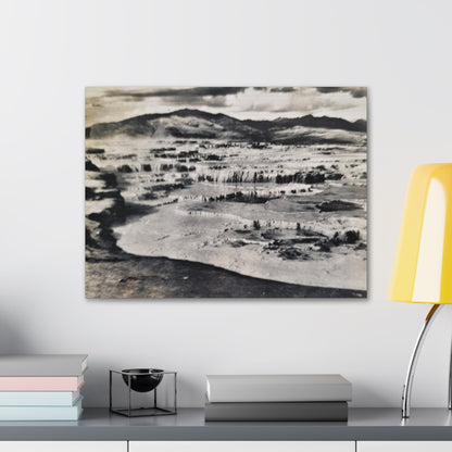 Springs at top of Jupiter Terrace Yellowstone Canvas Gallery Wraps 24″ x 18″ 1.25"