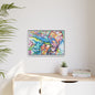 Multi-Color Abstract Framed Canvas Art Print - Kia Day Design