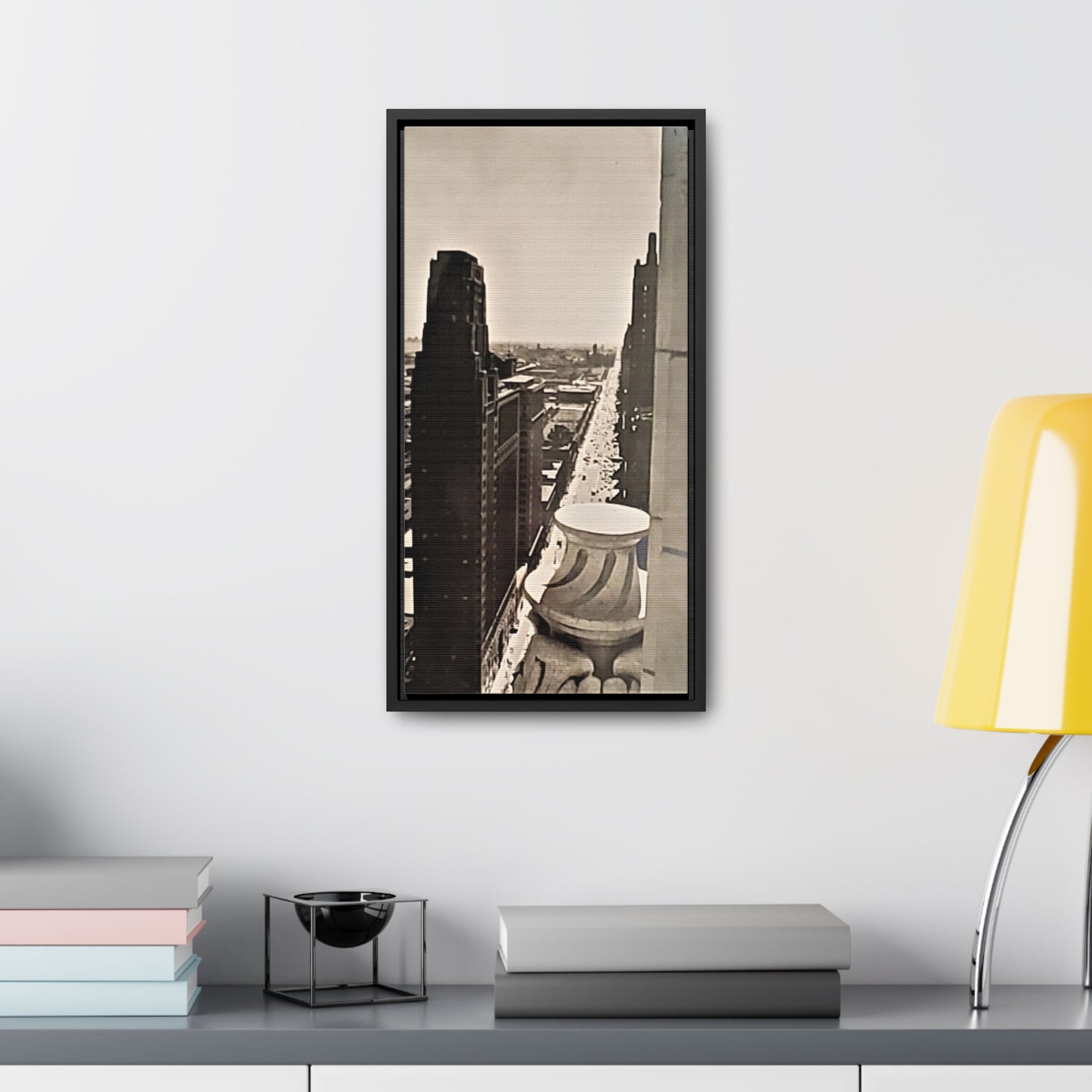 Michigan Ave Chicago Gallery Canvas Wraps, Vertical Frame