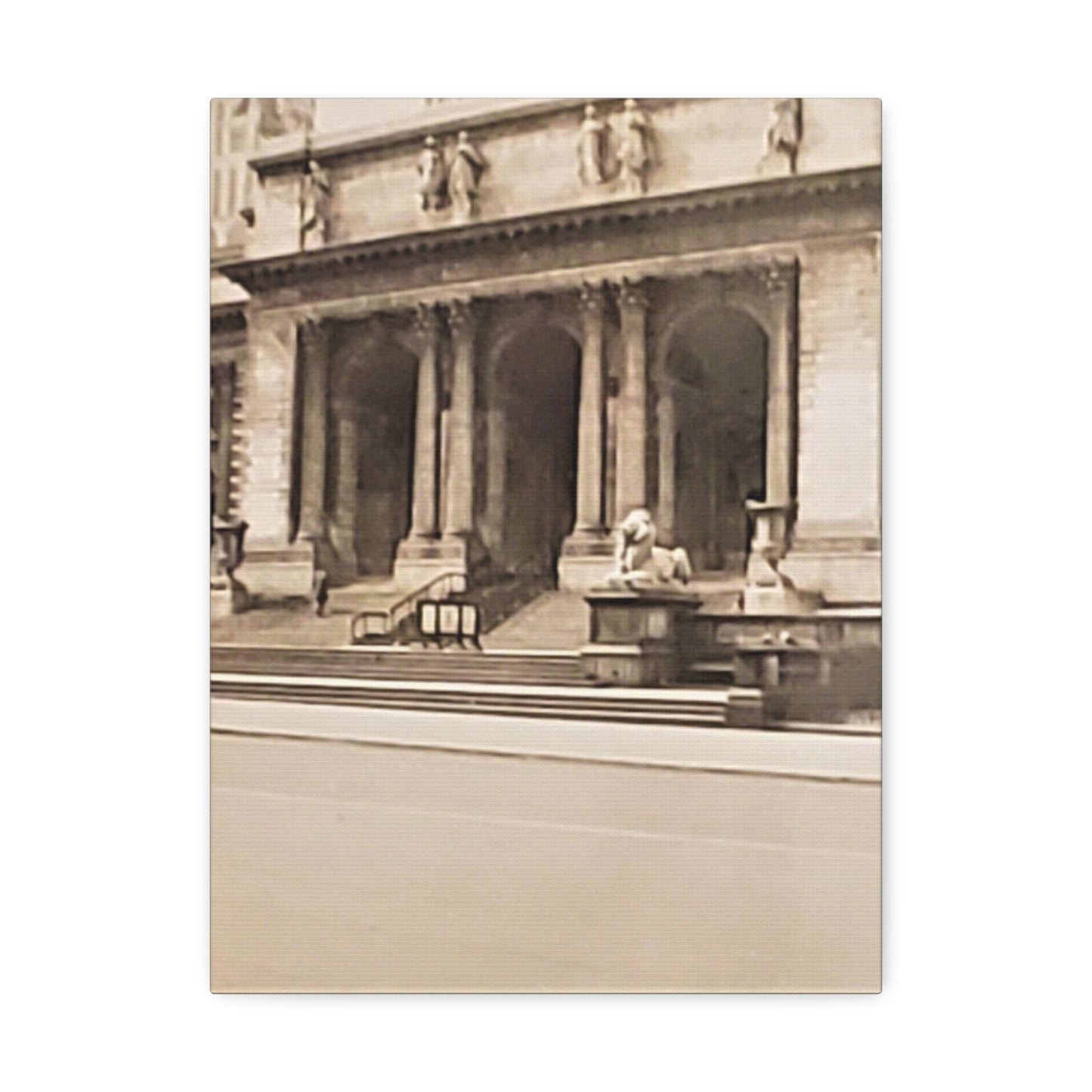 New York Public Library Stretched Canvas