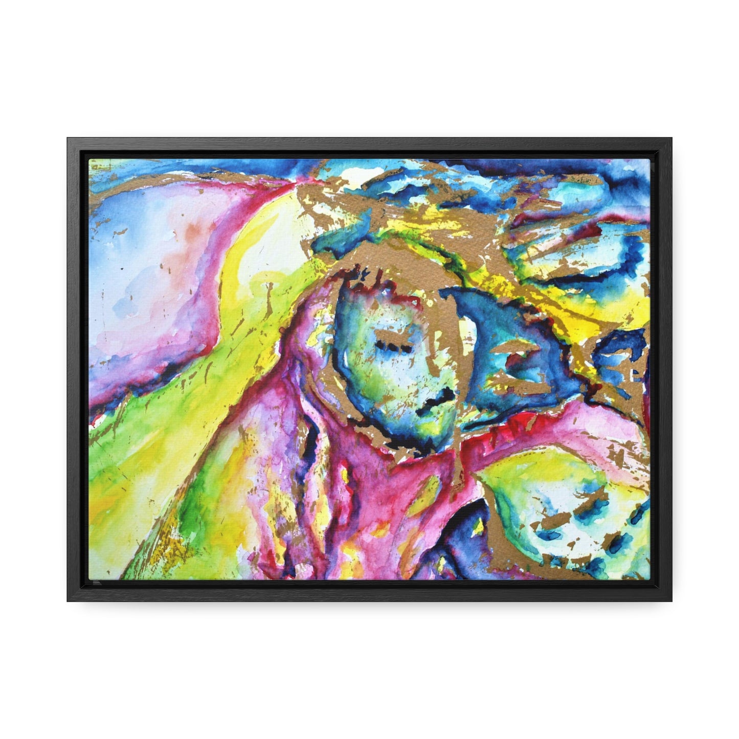 Mother's Face Gallery Canvas Wraps, Horizontal Frame