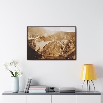 Back View Morris Dam Spillway Gallery Canvas Wraps Horizontal Frame 36″ x 24″ Walnut 1.25"