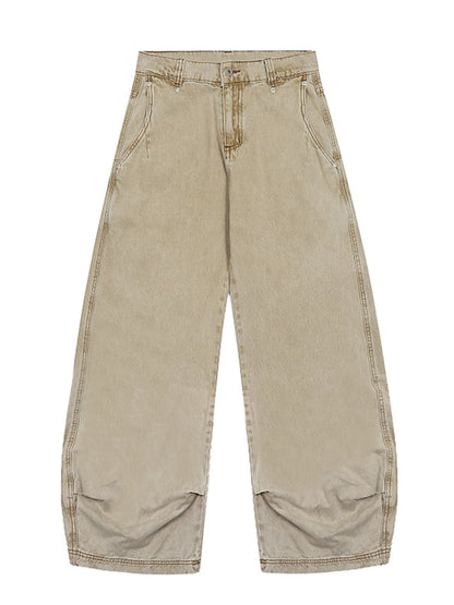 Men's Full Size Wide-Leg Relaxed Fit Jeans Plus Size - -