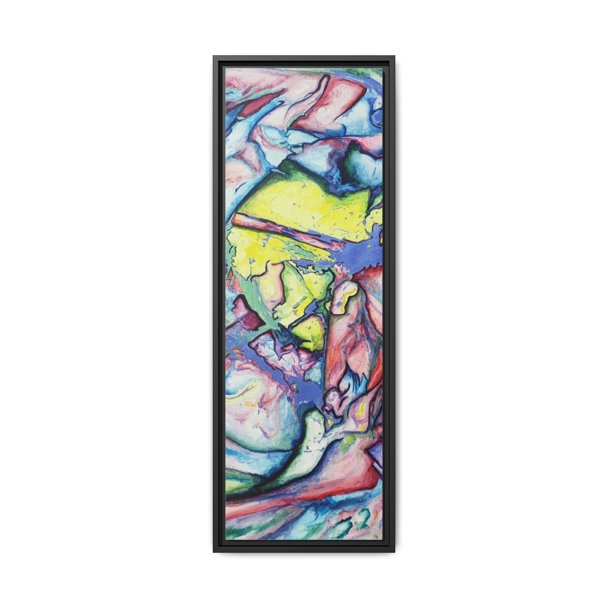 Alien Abstract Colorful Framed Canvas Art - Kia Day Design