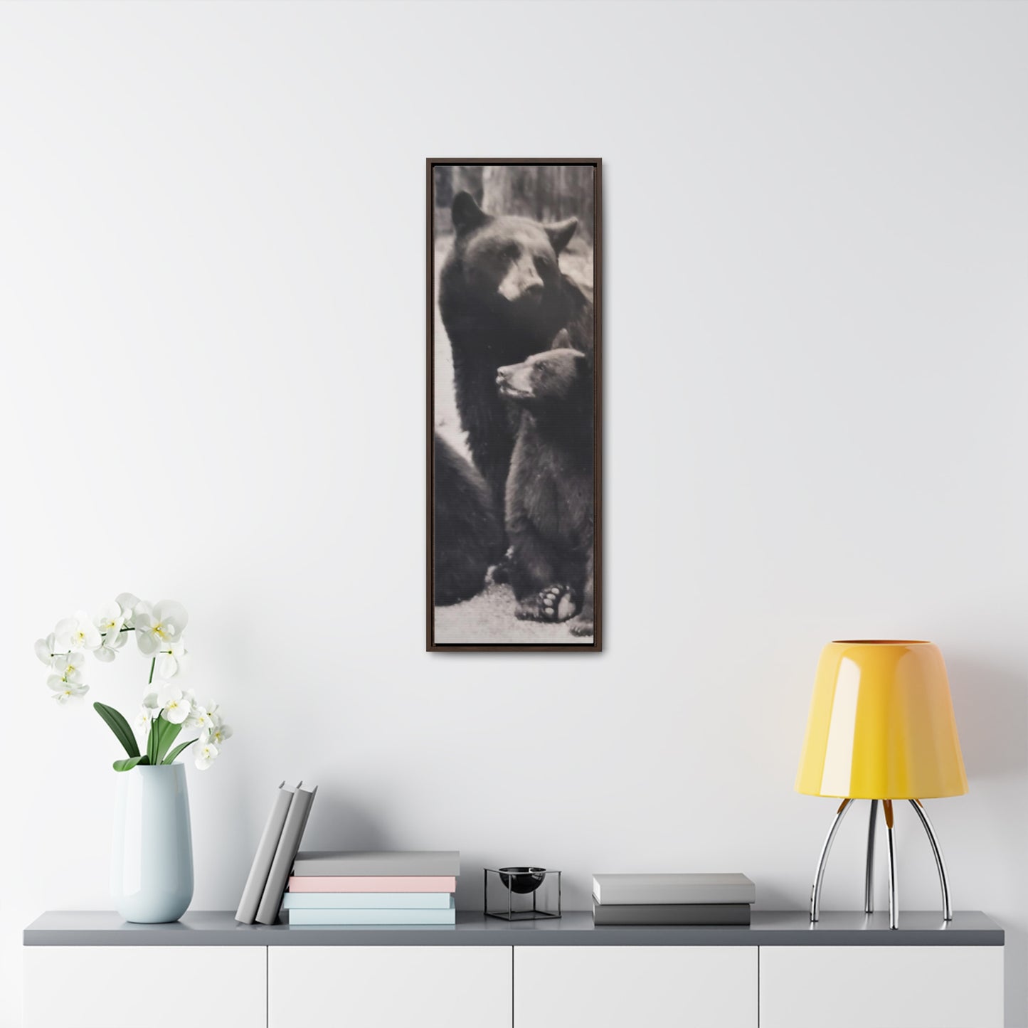 Yellowstone Back Bears Gallery Canvas Wraps, Vertical Frame