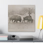 Buffalo at Redwood Falls Canvas Gallery Wraps 24″ x 24″ 1.25"