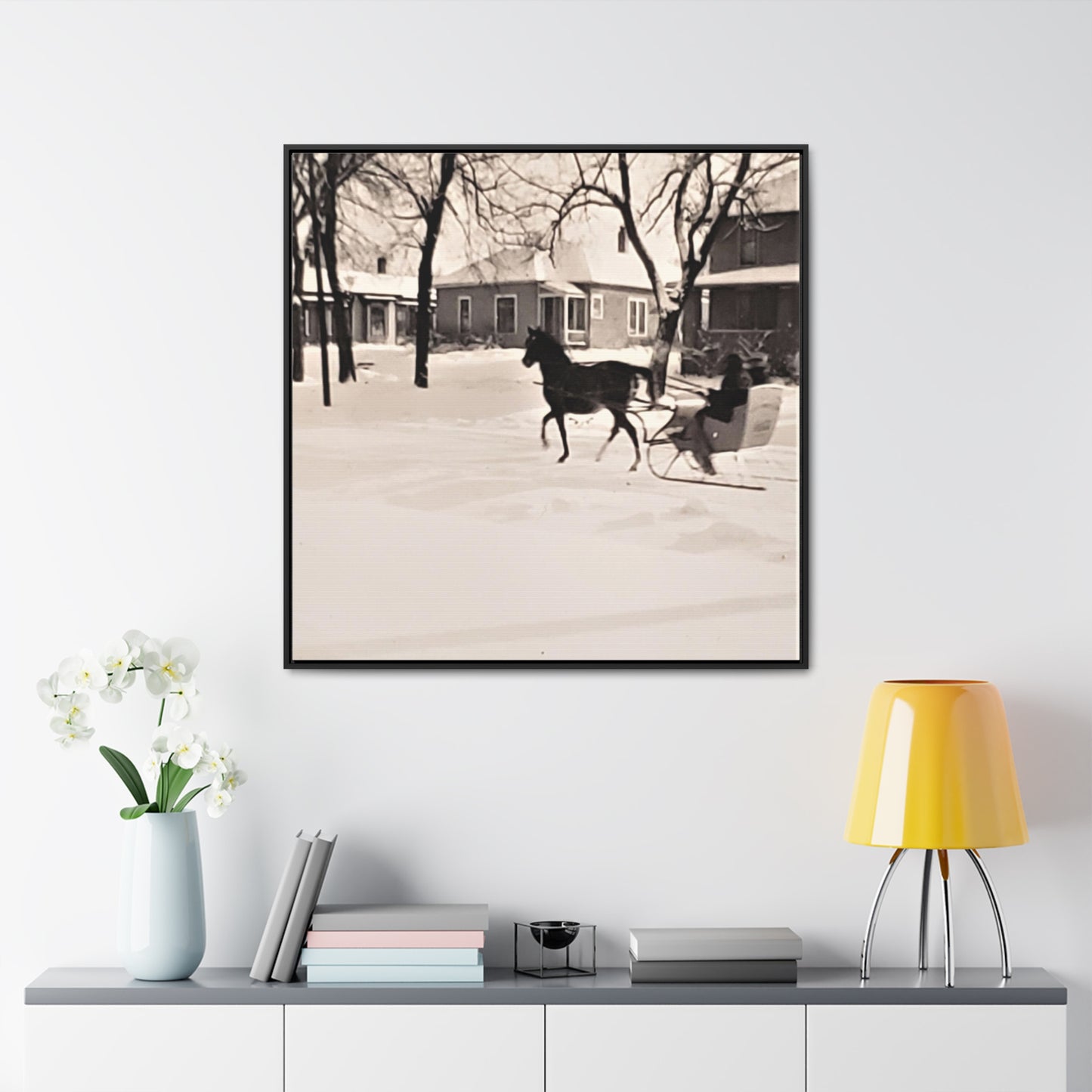 Carriage Ride Gallery Canvas Wraps, Square Frame